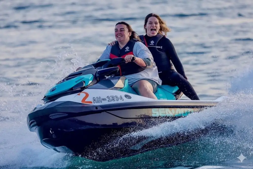 girls on jet ski company day brighton